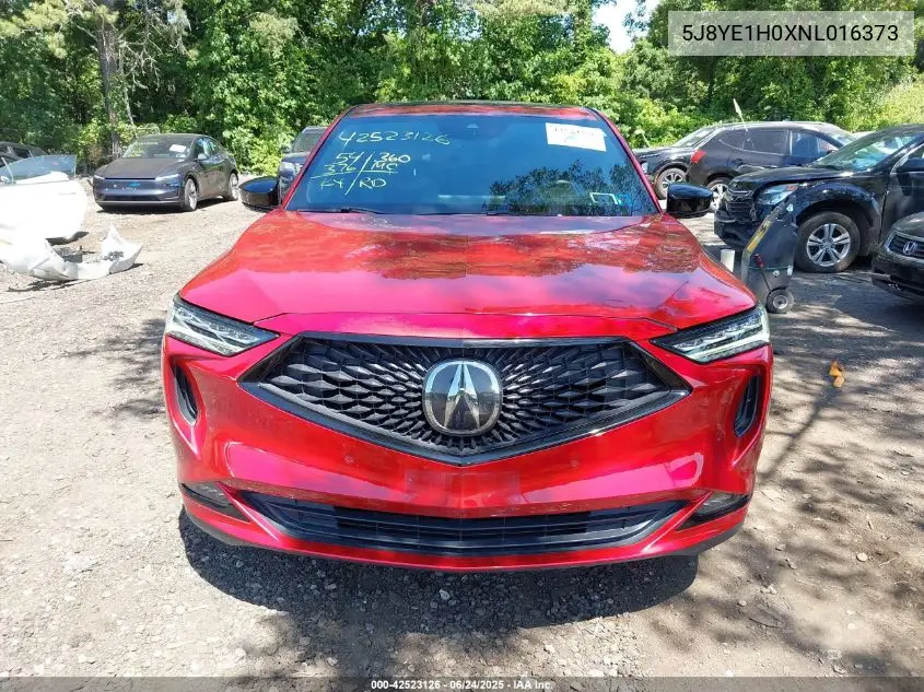 2022 Acura Mdx A-Spec Package VIN: 5J8YE1H0XNL016373 Lot: 42523126
