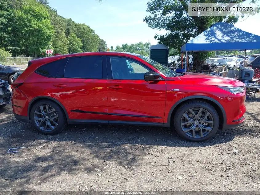 2022 Acura Mdx A-Spec Package VIN: 5J8YE1H0XNL016373 Lot: 42523126