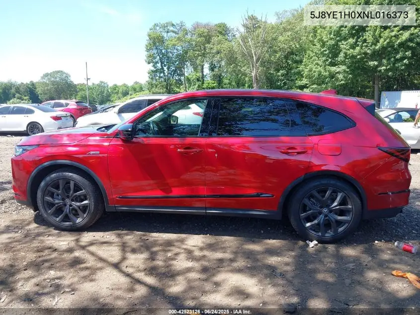 2022 Acura Mdx A-Spec Package VIN: 5J8YE1H0XNL016373 Lot: 42523126