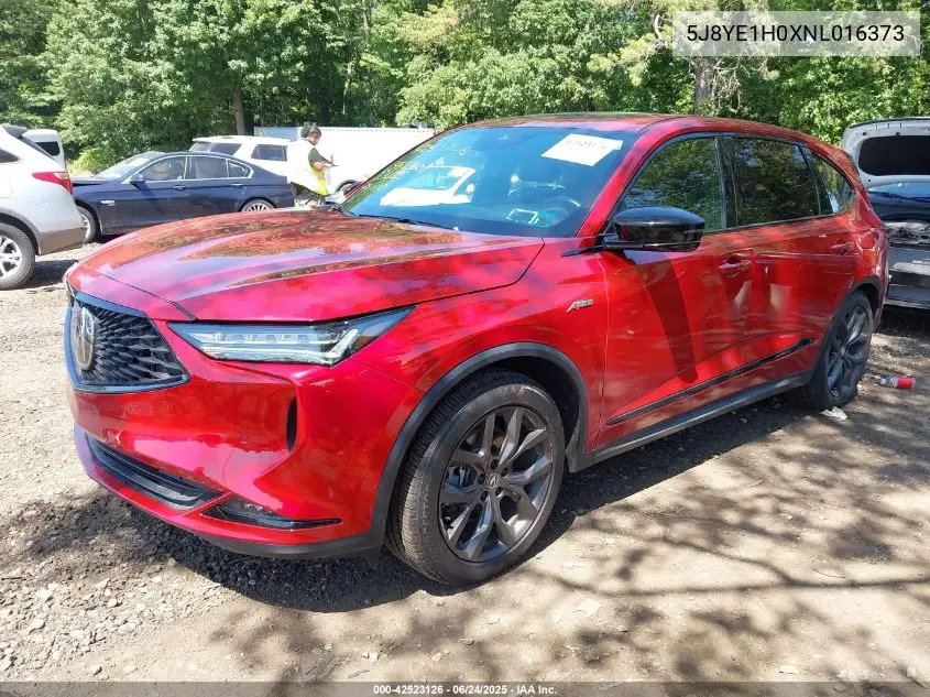2022 Acura Mdx A-Spec Package VIN: 5J8YE1H0XNL016373 Lot: 42523126
