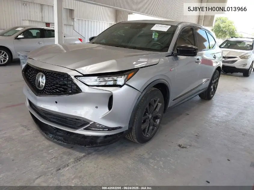 2022 Acura Mdx A-Spec Package VIN: 5J8YE1H00NL013966 Lot: 42582205
