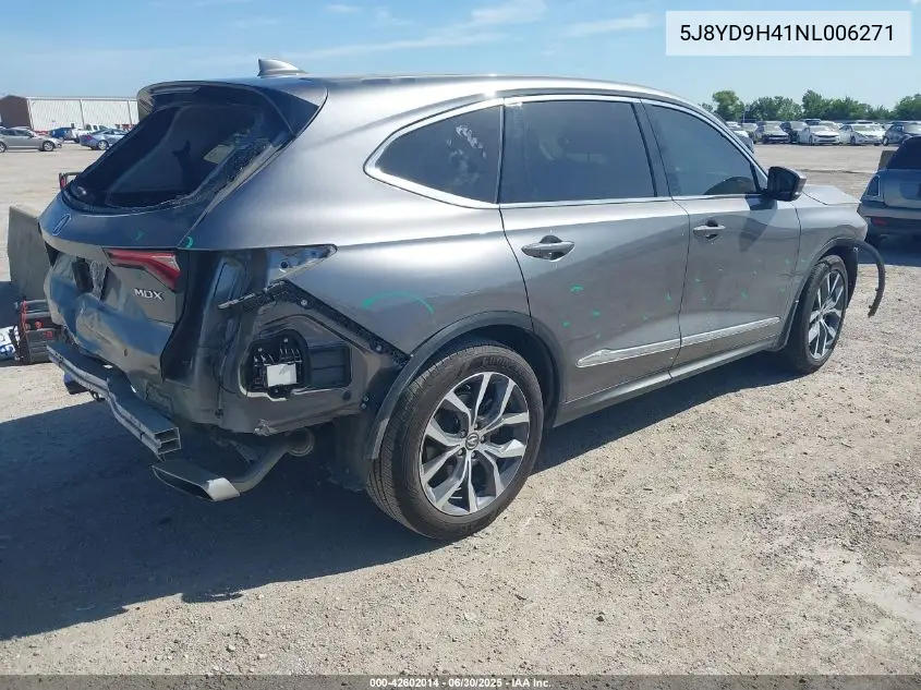 2022 Acura Mdx Technology Package VIN: 5J8YD9H41NL006271 Lot: 42602014