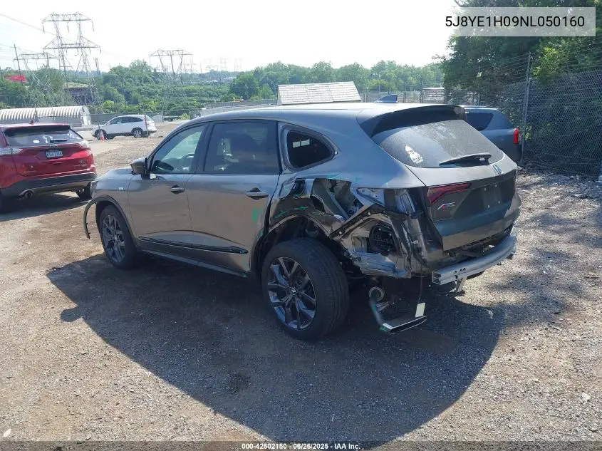 2022 Acura Mdx A-Spec Package VIN: 5J8YE1H09NL050160 Lot: 42602150