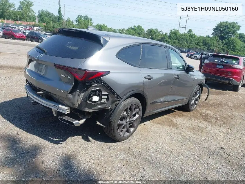 2022 Acura Mdx A-Spec Package VIN: 5J8YE1H09NL050160 Lot: 42602150