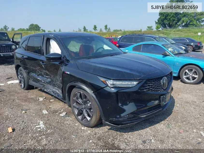 2024 Acura Mdx A-Spec VIN: 5J8YE1H06RL802659 Lot: 12357613