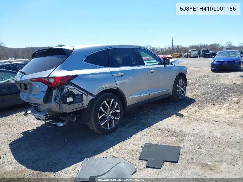 2024 Acura Mdx Technology Package VIN: 5J8YE1H41RL001186 Lot: 42065043