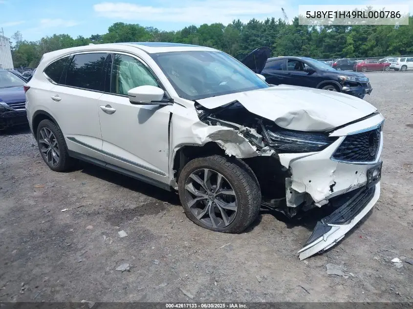 2024 Acura Mdx Technology VIN: 5J8YE1H49RL000786 Lot: 42617133