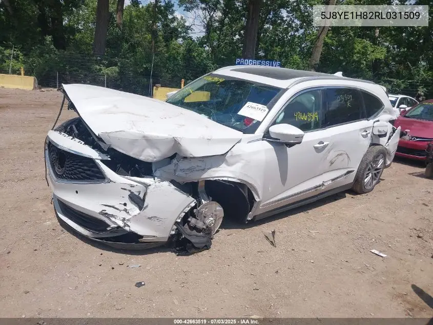 2024 Acura Mdx Advance Package VIN: 5J8YE1H82RL031509 Lot: 42663519