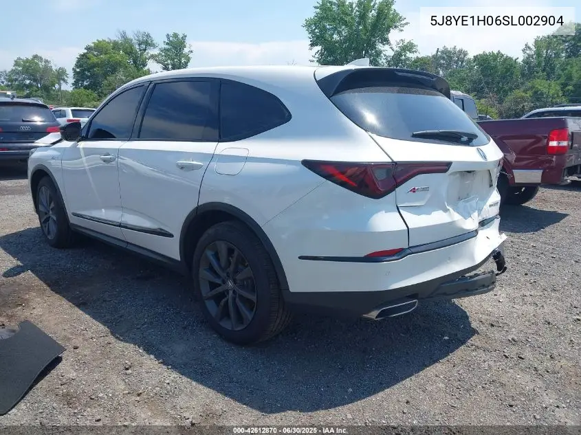 2025 Acura Mdx A-Spec VIN: 5J8YE1H06SL002904 Lot: 42612870