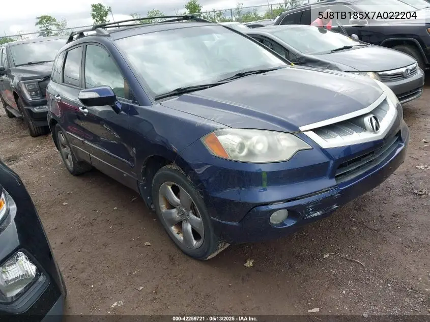 2007 Acura Rdx VIN: 5J8TB185X7A022204 Lot: 42259721