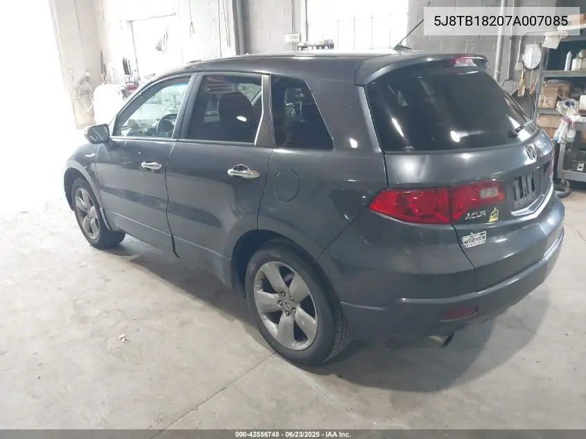 2007 Acura Rdx VIN: 5J8TB18207A007085 Lot: 42556748