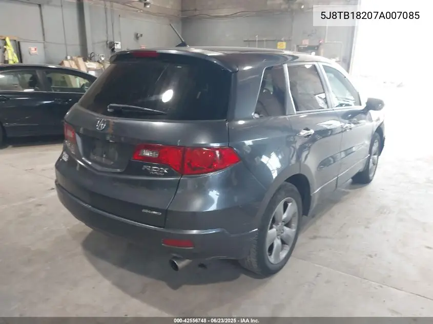 2007 Acura Rdx VIN: 5J8TB18207A007085 Lot: 42556748