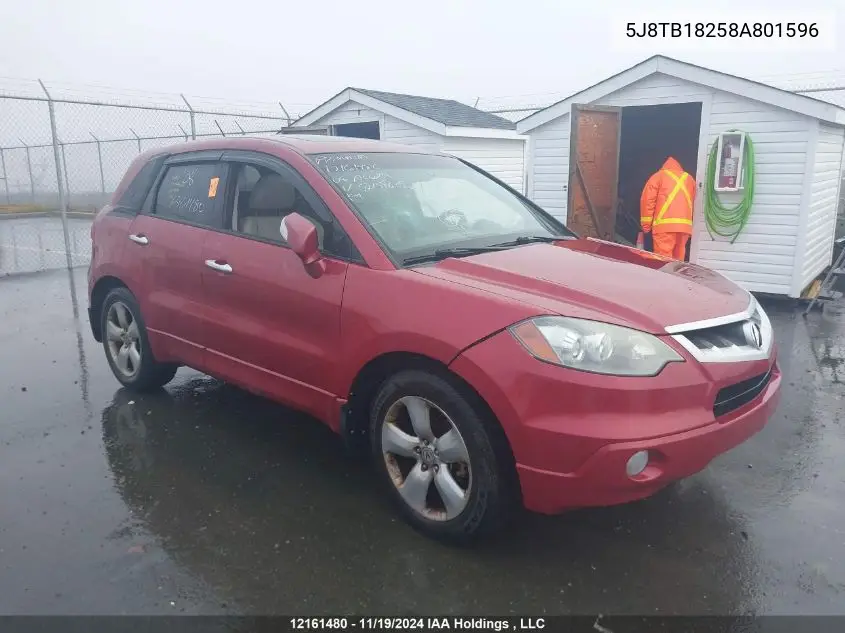2008 Acura Rdx VIN: 5J8TB18258A801596 Lot: 12161480