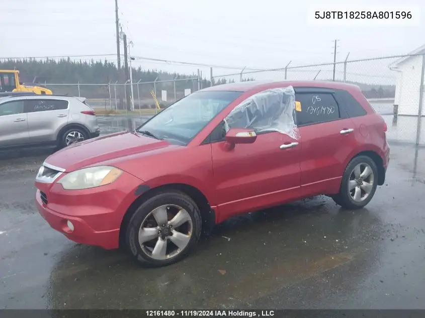 2008 Acura Rdx VIN: 5J8TB18258A801596 Lot: 12161480