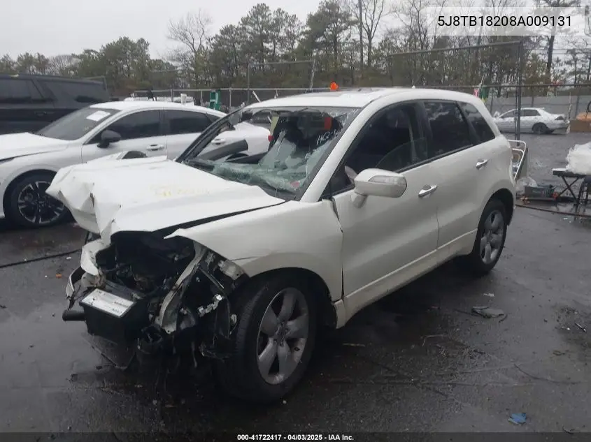 2008 Acura Rdx VIN: 5J8TB18208A009131 Lot: 41722417