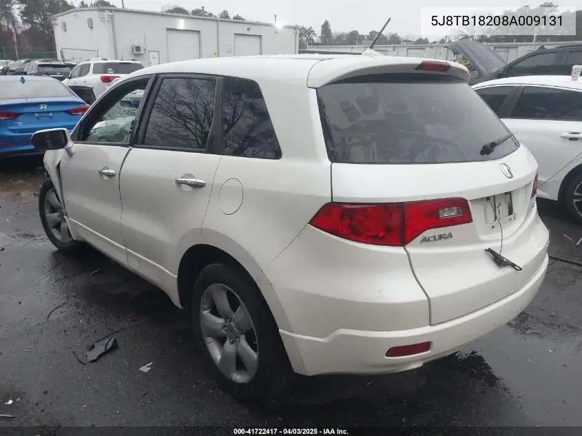 2008 Acura Rdx VIN: 5J8TB18208A009131 Lot: 41722417