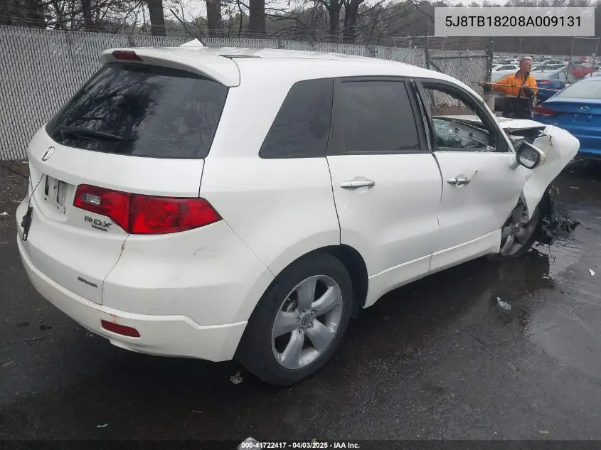 2008 Acura Rdx VIN: 5J8TB18208A009131 Lot: 41722417