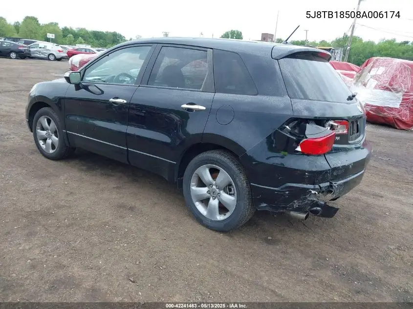 2008 Acura Rdx VIN: 5J8TB18508A006174 Lot: 42241463