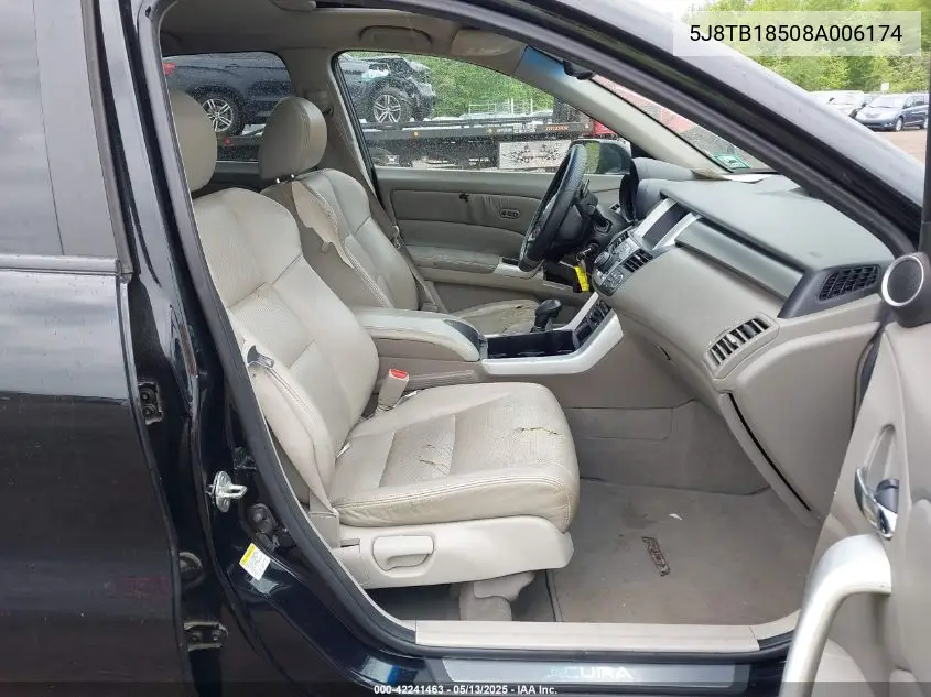 2008 Acura Rdx VIN: 5J8TB18508A006174 Lot: 42241463