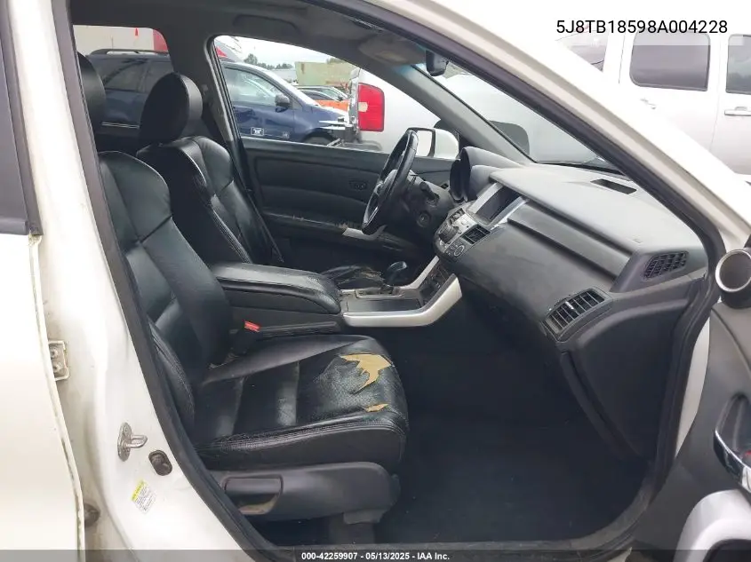 2008 Acura Rdx VIN: 5J8TB18598A004228 Lot: 42259907