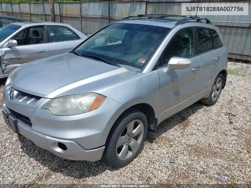 2008 Acura Rdx VIN: 5J8TB18288A007756 Lot: 42734672