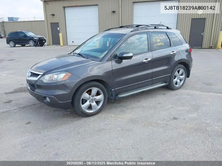 2009 Acura Rdx VIN: 5J8TB18239A800142 Lot: 20209295