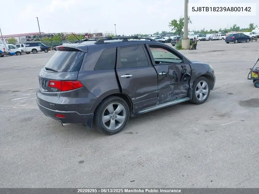 2009 Acura Rdx VIN: 5J8TB18239A800142 Lot: 20209295
