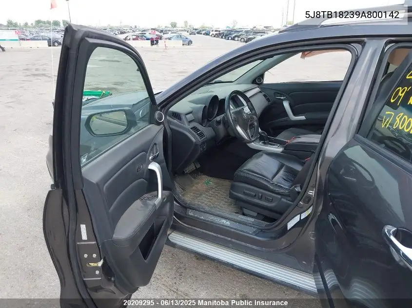 2009 Acura Rdx VIN: 5J8TB18239A800142 Lot: 20209295