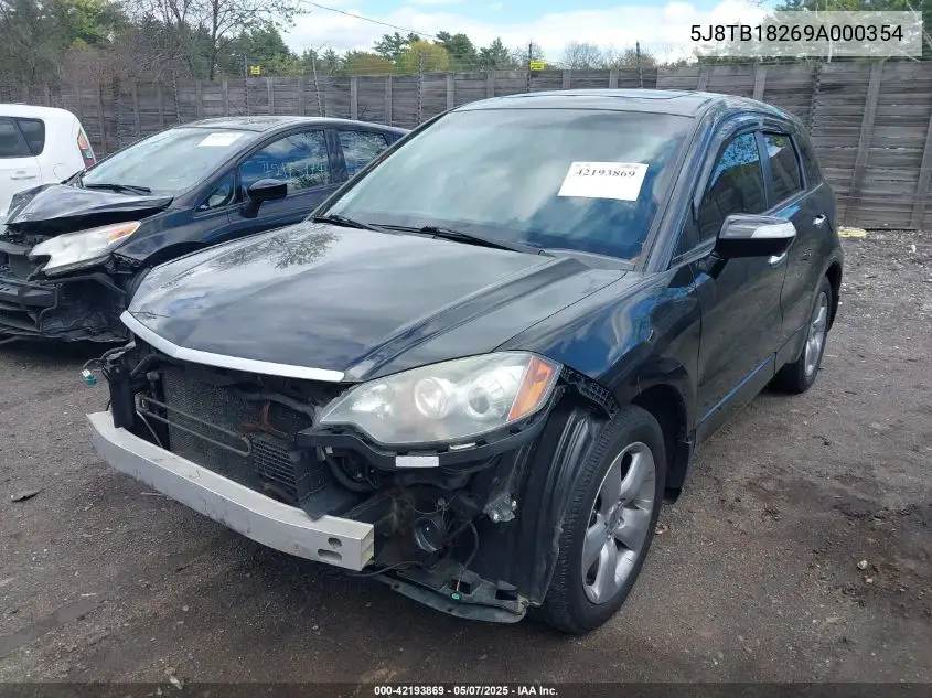 2009 Acura Rdx VIN: 5J8TB18269A000354 Lot: 42193869
