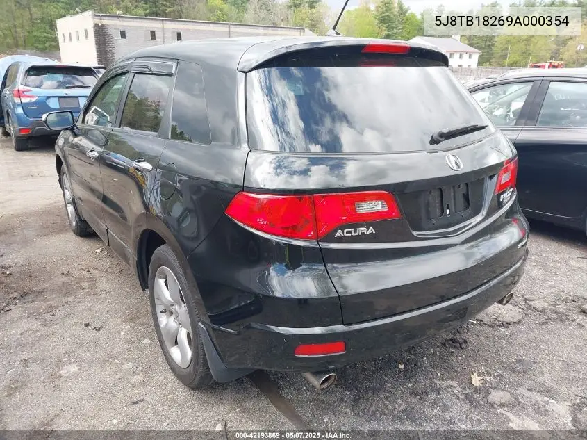 2009 Acura Rdx VIN: 5J8TB18269A000354 Lot: 42193869