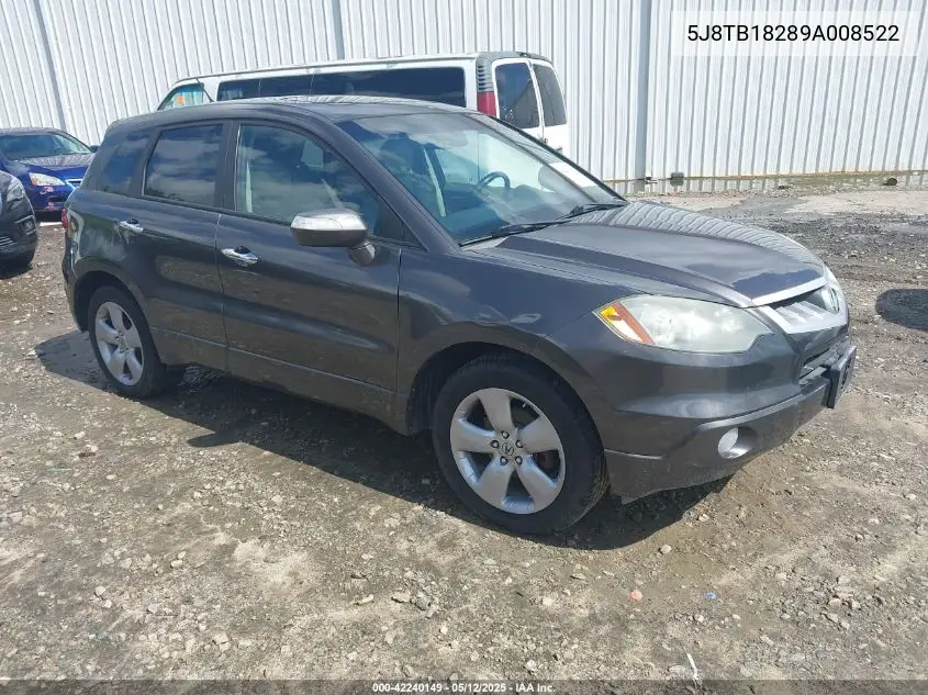 2009 Acura Rdx VIN: 5J8TB18289A008522 Lot: 42240149