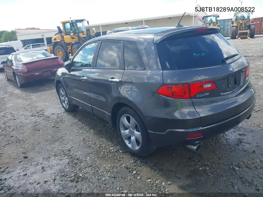 2009 Acura Rdx VIN: 5J8TB18289A008522 Lot: 42240149