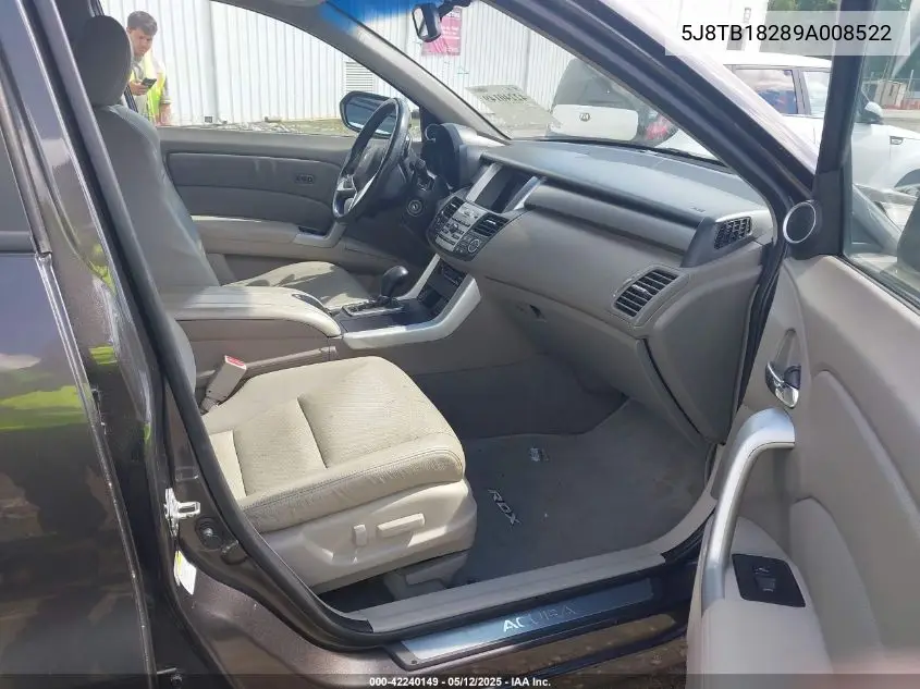 2009 Acura Rdx VIN: 5J8TB18289A008522 Lot: 42240149