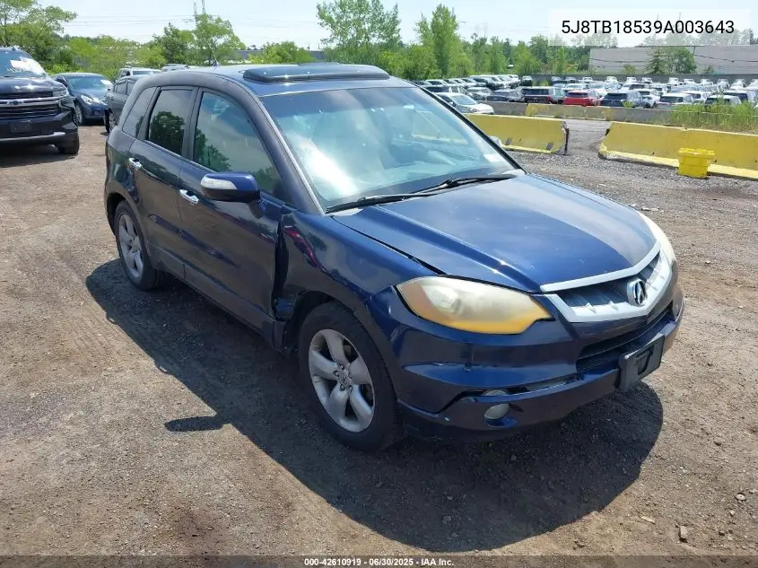 2009 Acura Rdx Technology VIN: 5J8TB18539A003643 Lot: 42610919