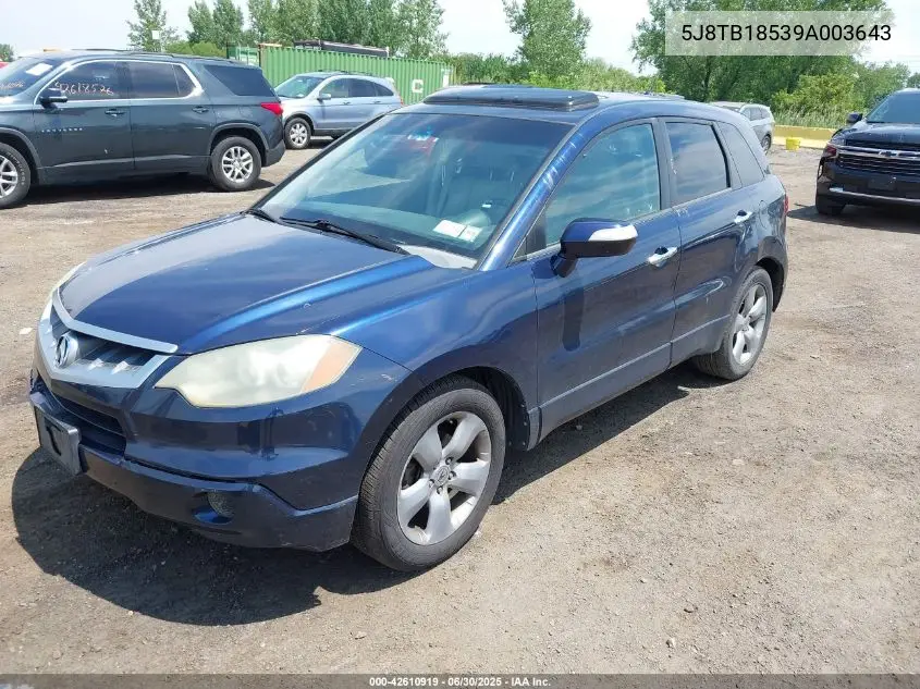 2009 Acura Rdx Technology VIN: 5J8TB18539A003643 Lot: 42610919
