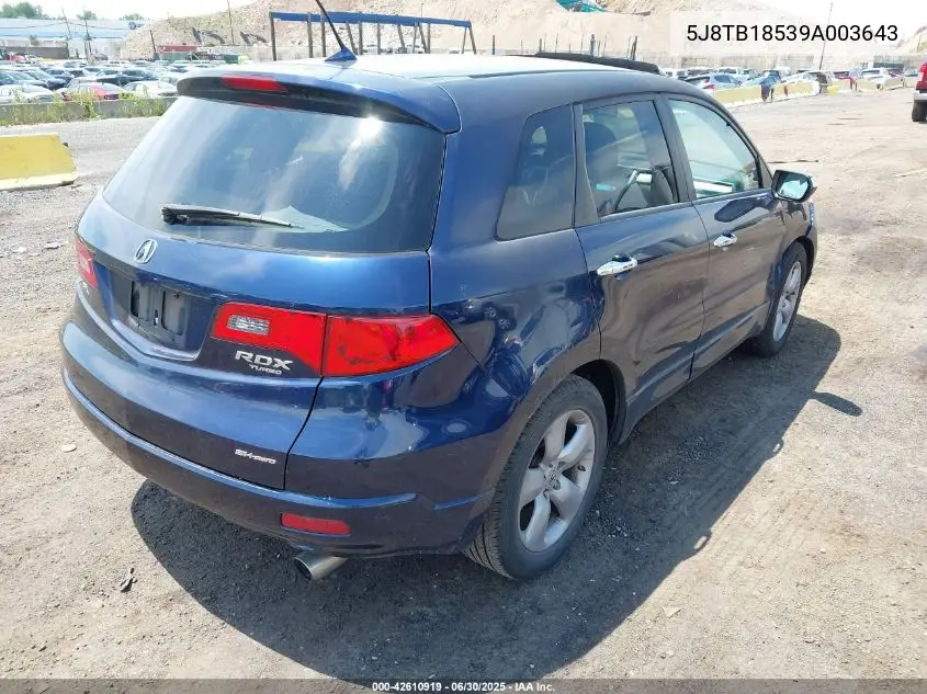 2009 Acura Rdx Technology VIN: 5J8TB18539A003643 Lot: 42610919