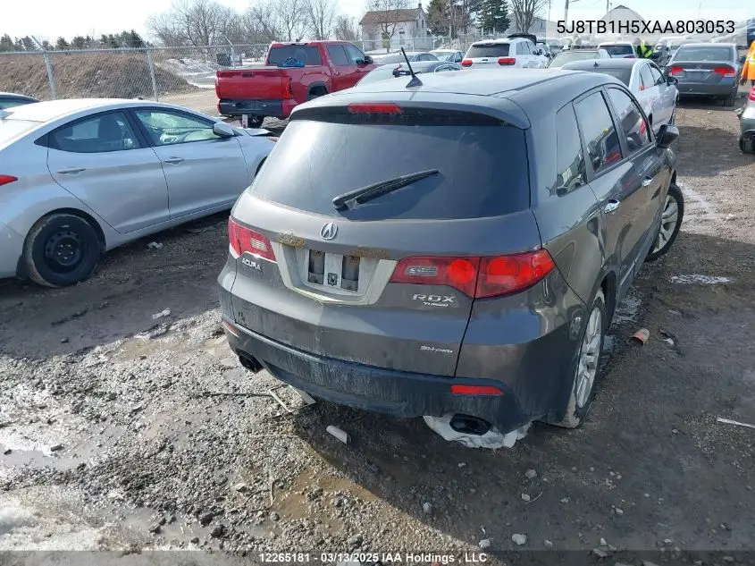 2010 Acura Rdx Technology VIN: 5J8TB1H5XAA803053 Lot: 12265181