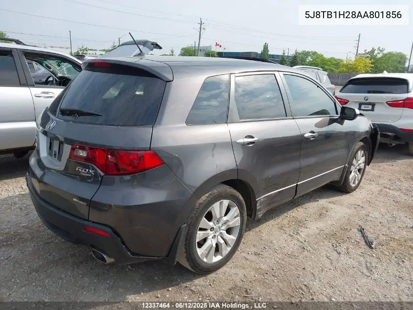 2010 Acura Rdx VIN: 5J8TB1H28AA801856 Lot: 12337464