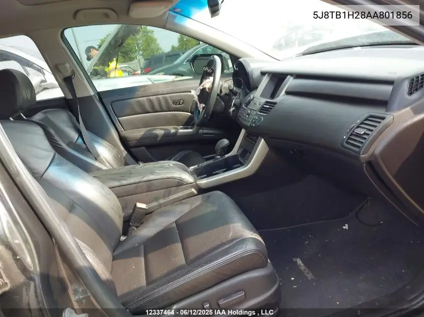 2010 Acura Rdx VIN: 5J8TB1H28AA801856 Lot: 12337464