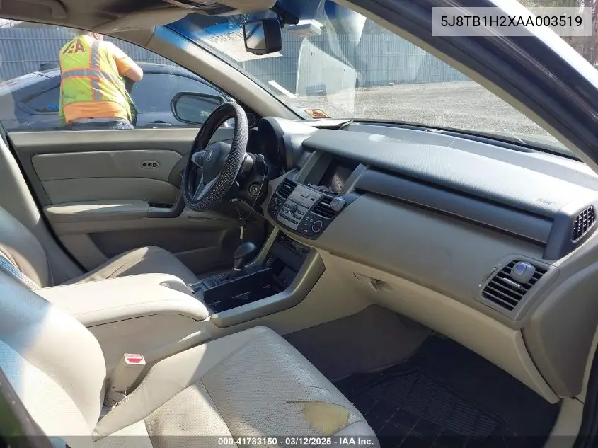 2010 Acura Rdx VIN: 5J8TB1H2XAA003519 Lot: 41783150