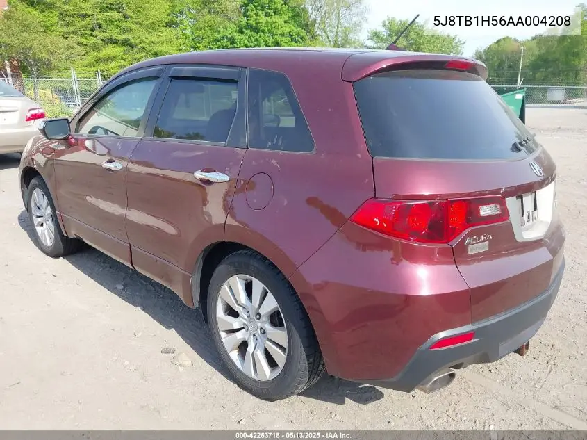 2010 Acura Rdx VIN: 5J8TB1H56AA004208 Lot: 42263718