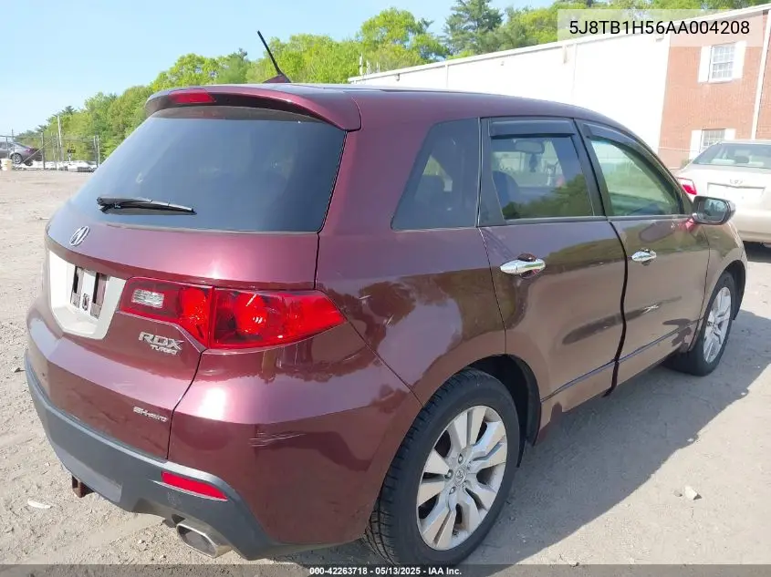 2010 Acura Rdx VIN: 5J8TB1H56AA004208 Lot: 42263718