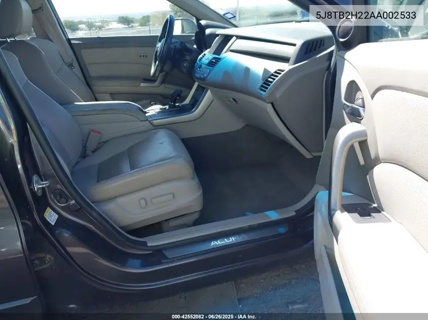 2010 Acura Rdx VIN: 5J8TB2H22AA002533 Lot: 42552082