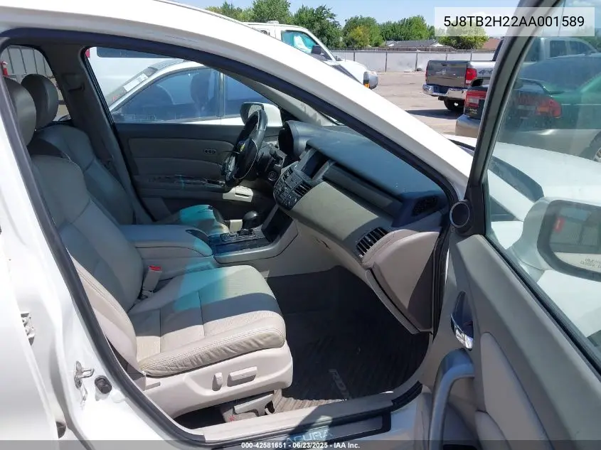 2010 Acura Rdx VIN: 5J8TB2H22AA001589 Lot: 42581651