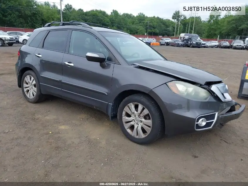 2010 Acura Rdx VIN: 5J8TB1H52AA003850 Lot: 42585626