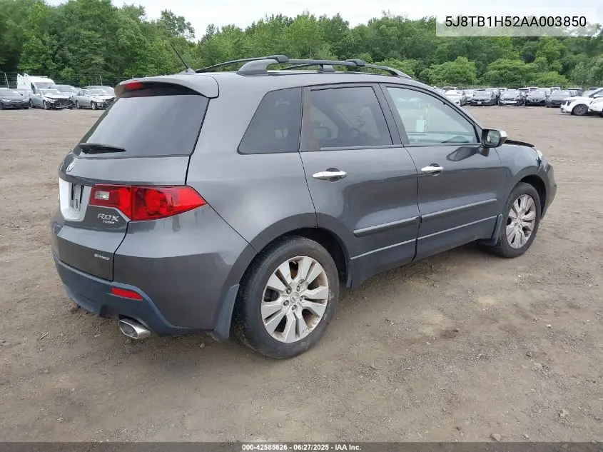 2010 Acura Rdx VIN: 5J8TB1H52AA003850 Lot: 42585626