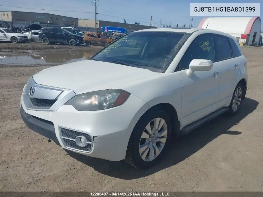 2011 Acura Rdx Technology VIN: 5J8TB1H51BA801399 Lot: 12285407