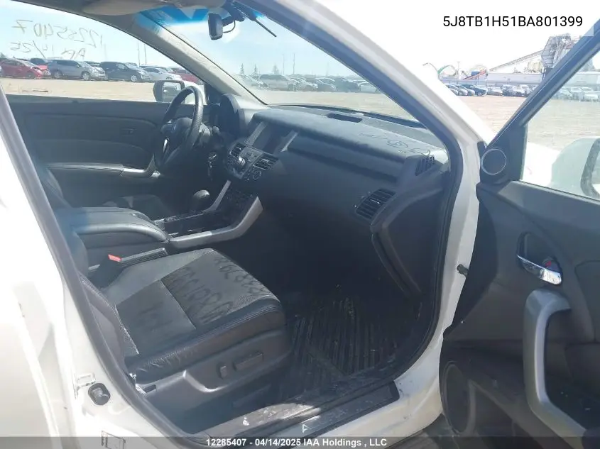 2011 Acura Rdx Technology VIN: 5J8TB1H51BA801399 Lot: 12285407