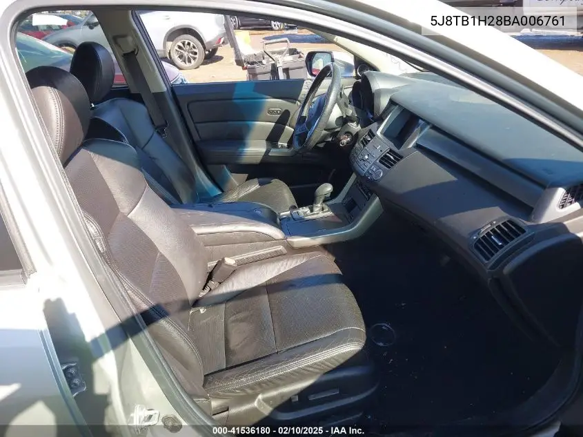 2011 Acura Rdx VIN: 5J8TB1H28BA006761 Lot: 41536180