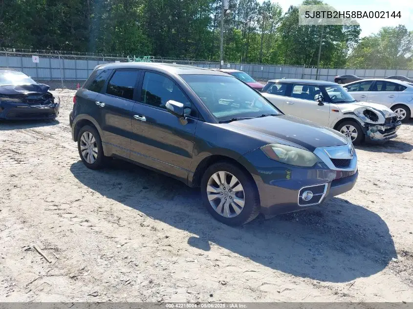 2011 Acura Rdx VIN: 5J8TB2H58BA002144 Lot: 42215004